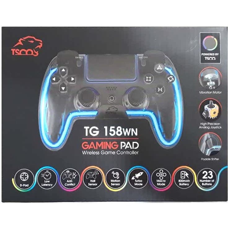 دسته بازی بی‌سیم تسکو مدل TG158WN مناسب PS4 و کامپیوتر — تصویر ۴