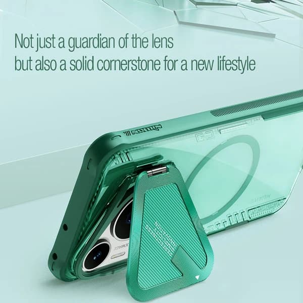 قاب کریستالی مگنتی کمرا استند نیلکین Huawei Pura 70 Pro Plus مدل Iceblade Prop Magnetic — تصویر ۷