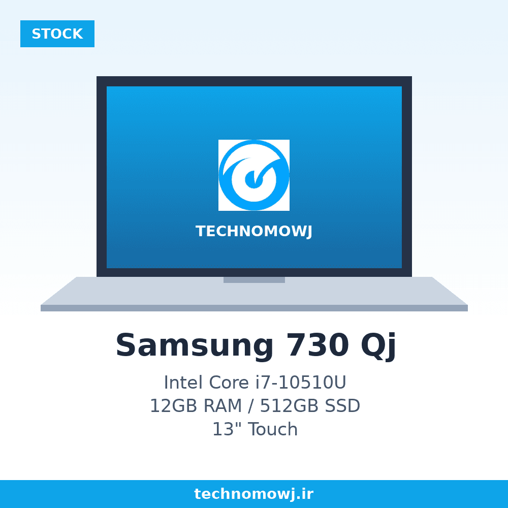 لپ تاپ استوک Samsung 730 Qj | Core i7-10510U | 12 GB Ram DDR4 | SSD 512 GB | VGA Intel UHD | Display 13 FHD Touch