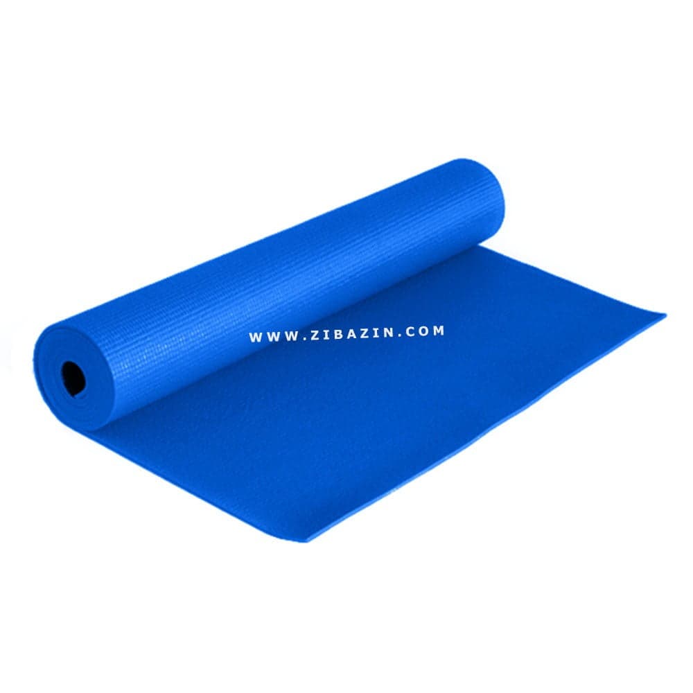 مت یوگا و پیلاتس (PVC) یک لایه ۸ میل و کاور رایگان : آبی