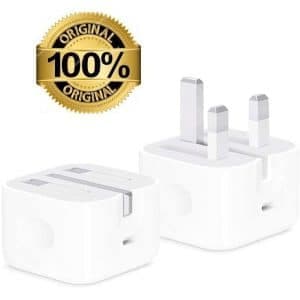 سری شارژر اصلی پکدار آیفون 20W + سوزن سیم‌کارت رنگ‌دار