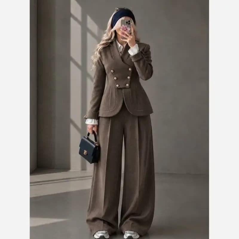ست کت و شلوار زنانه مدل دوست جنس توییت سایز 36 تا 50 — تصویر ۵