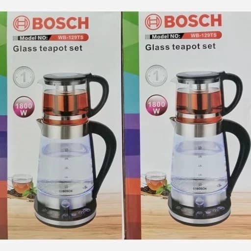 چای ساز روی همی بوش آلمانی اصل،کتری 2.5 لیتری و قوری 1 لیتری،دمنوش ساز،سماور برقی،چایساز بوش،کتری،بندر،ارسال رایگان