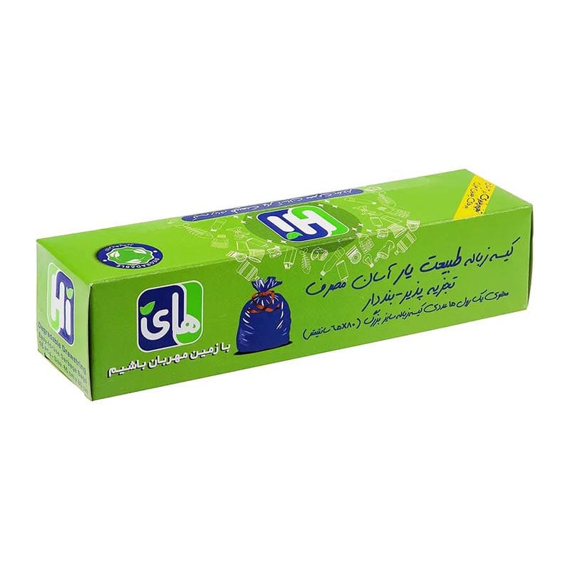 کیسه زباله آسان مصرف تجزیه پذیر بند دار سایز بزرگ 15ع Hi