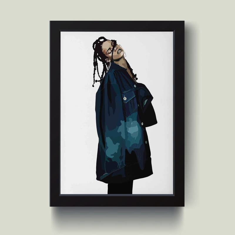 تابلو مدل Rihanna ریحانا کد m2629-b