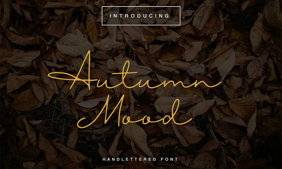 فونت دستنویس انگلیسی Autumn Mood مناسب برای طراحی و گرافیک