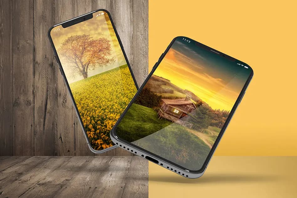 16 موکاپ و پیش نمایش موبایل آیفون 10 با فرمت PSD — تصویر ۵