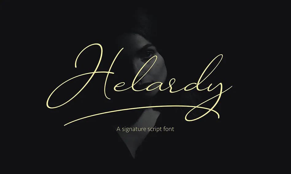 فونت انگلیسی بسیار زیبای Helardy طراحی شده به صورت دستنویس