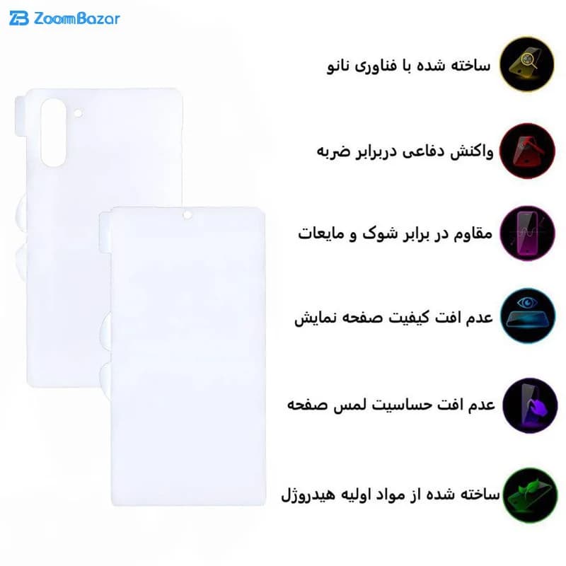 گلس و پشت گوشی بوف مدل HgC15 مناسب برای گوشی موبایل سامسونگ Galaxy Note 10 (به همراه گارانتی ۶ ماهه) — تصویر ۶