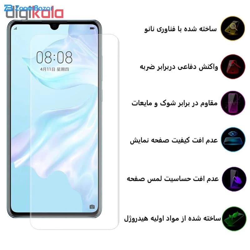 گلس و پشت گوشی بوف مدل Hg01 مناسب برای گوشی موبایل هوآوی P30 — تصویر ۵