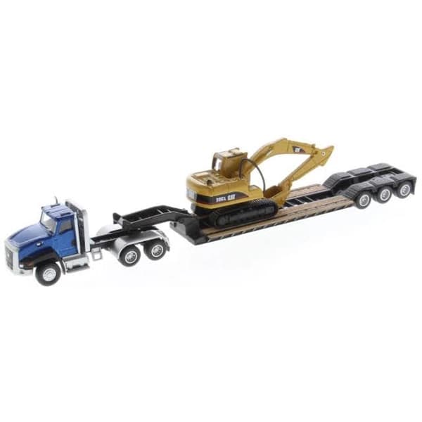 ماکت کشنده CAT CT660 با تریلی و بیل مکانیکی CAT 315C L | Diecast Masters 84415 | مقیاس 1:87