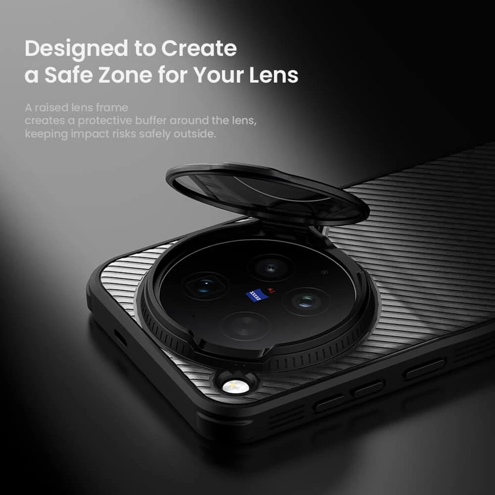 گارد مگنتی دودی کمرا استند Vivo X500 Pro مارک نیلکین مدل CamShield Prop Magnetic — تصویر ۴