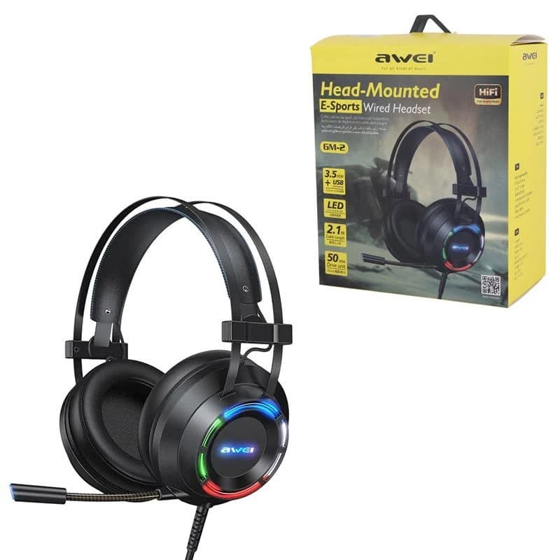 هدست گیمینگ سیم دار Awei GM-2