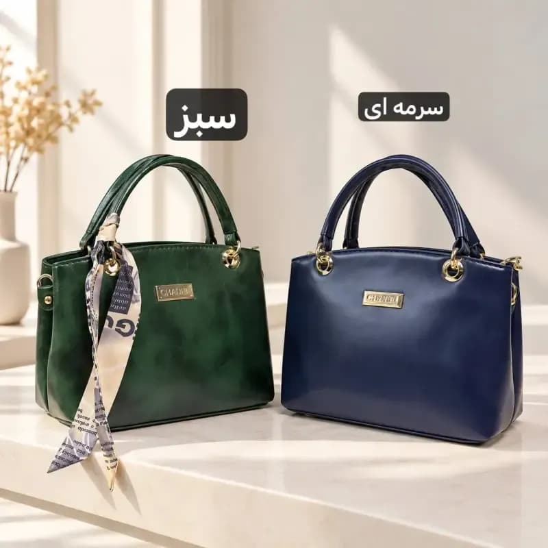 کیف زنانه روزمره چرم مصنوعی با بند بلند و سه جیب بیرونی ابعاد 26 در 19 سانتیمتر — تصویر ۸