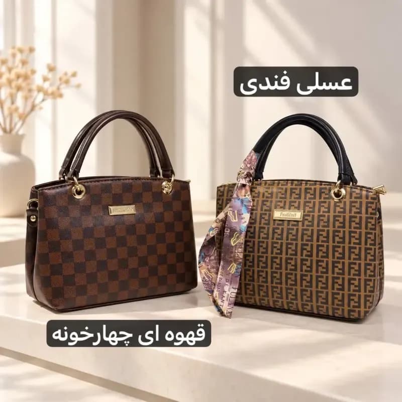 کیف زنانه روزمره چرم مصنوعی با بند بلند و سه جیب بیرونی ابعاد 26 در 19 سانتیمتر — تصویر ۷