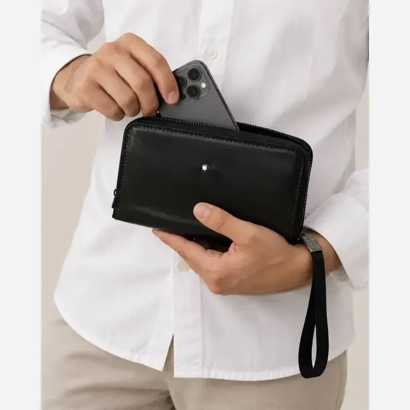 کیف مردانه چرم مصنوعی روزمره جا موبایل و جاکارتی — تصویر ۵