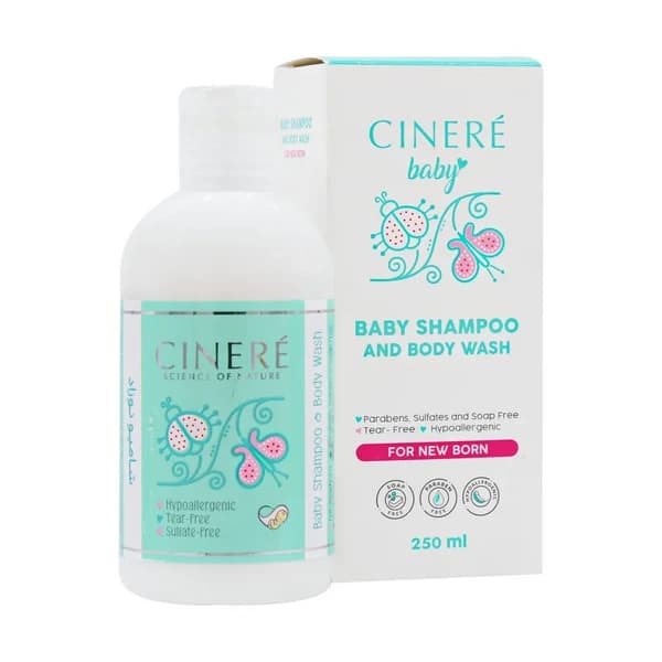 شامپو سر و بدن نوزاد سینره 250 میلی‌لیتر Cinere