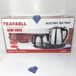چای ساز کنارهمی تفال TEAFAELL اصلی،کتر برقی تفال 2.2 لیتری و قوری 1.2 لیتری،دمنوش ساز،سماور برقی،چایساز تفال.پس کرایه — تصویر ۳