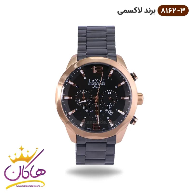 ساعت لاکسمی مردانه فلزی مشکی کرنوگراف 8162/3