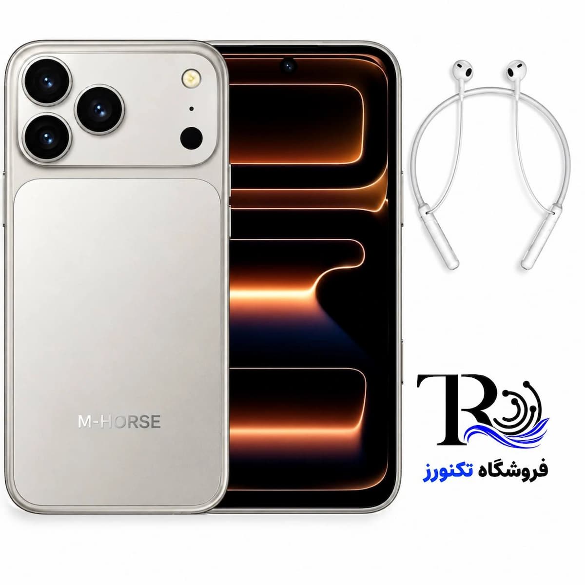 گوشی طرح آیفون ۱۷ پرو مکس دو سیم‌کارته رم ۸ حافظه ۶۴ گیگ برند M-H0RSE