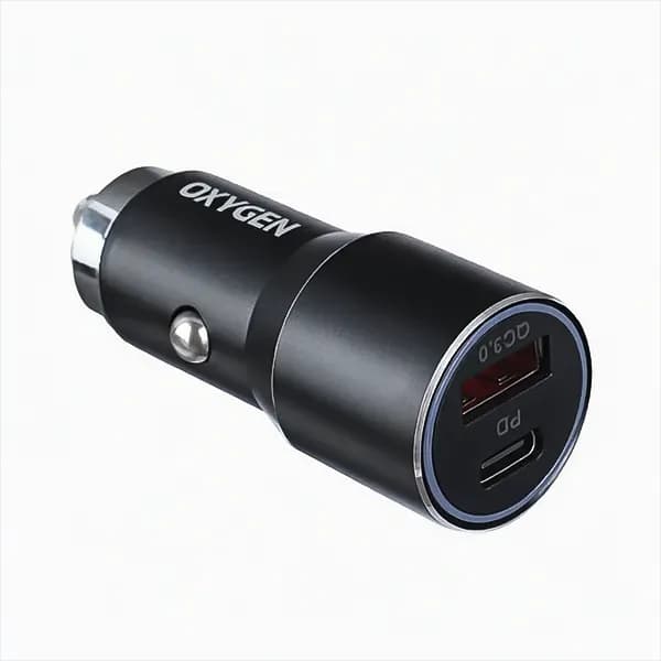 شارژر فندکی 38 وات (PD20W و QC3.0) اکسیژن مدل AC-07 — تصویر ۳