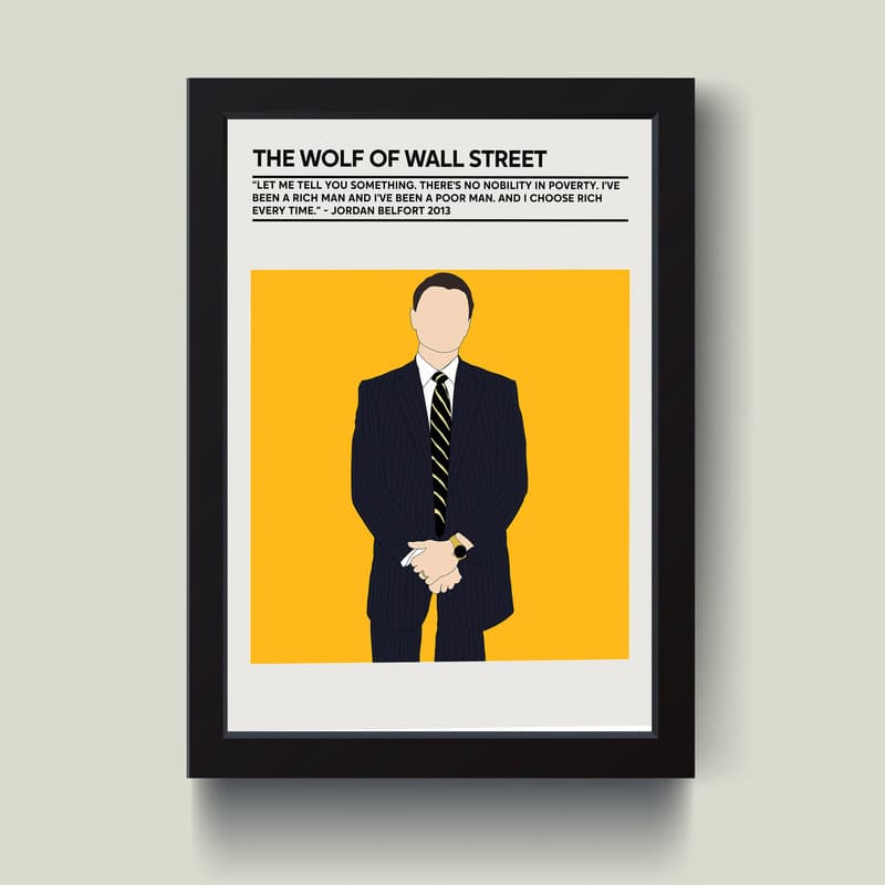 تابلو مدل Wolf of the wall street کدm2508-b