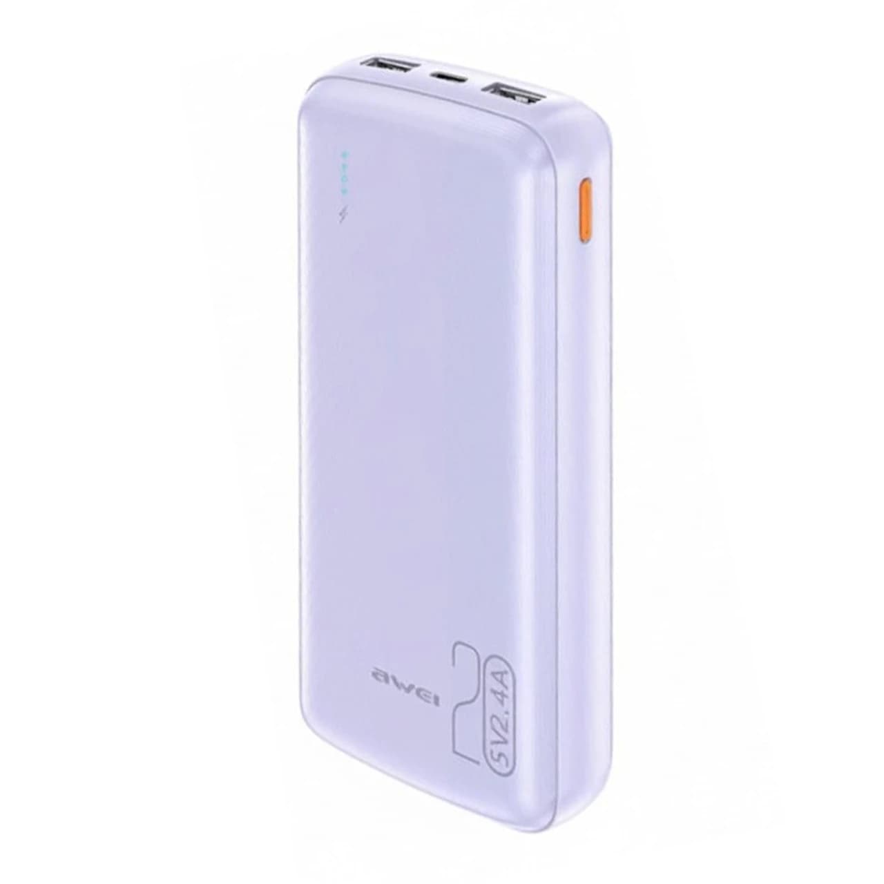 پاوربانک فست شارژ Awei 20000mAh مدل P19K – بنفش – RYL