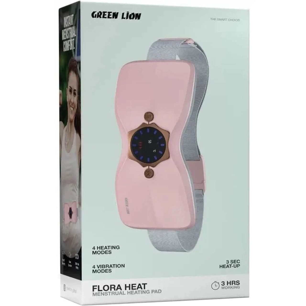 ماساژور حرارتی قاعدگی Green Lion مدل Flora Heat GNFLRHTPDPK – صورتی (گارانتی 6 ماهه شرکتی) — تصویر ۵