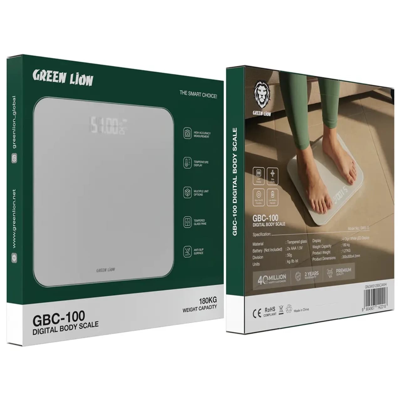 ترازوی دیجیتال Green Lion مدل GBC-100 GNGWS12BSCAWH – سفید (گارانتی 6 ماهه شرکتی) — تصویر ۳