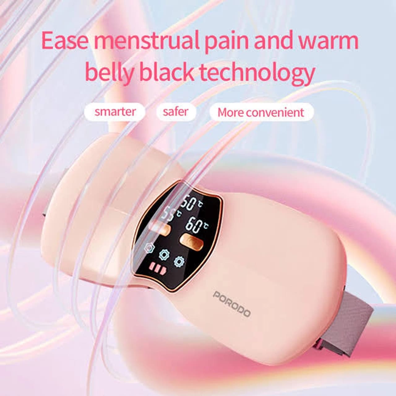 ماساژور حرارتی قاعدگی Porodo مدل Cordless Heat Wave PDLFST194PK – صورتی (گارانتی 6 ماهه شرکتی) — تصویر ۴