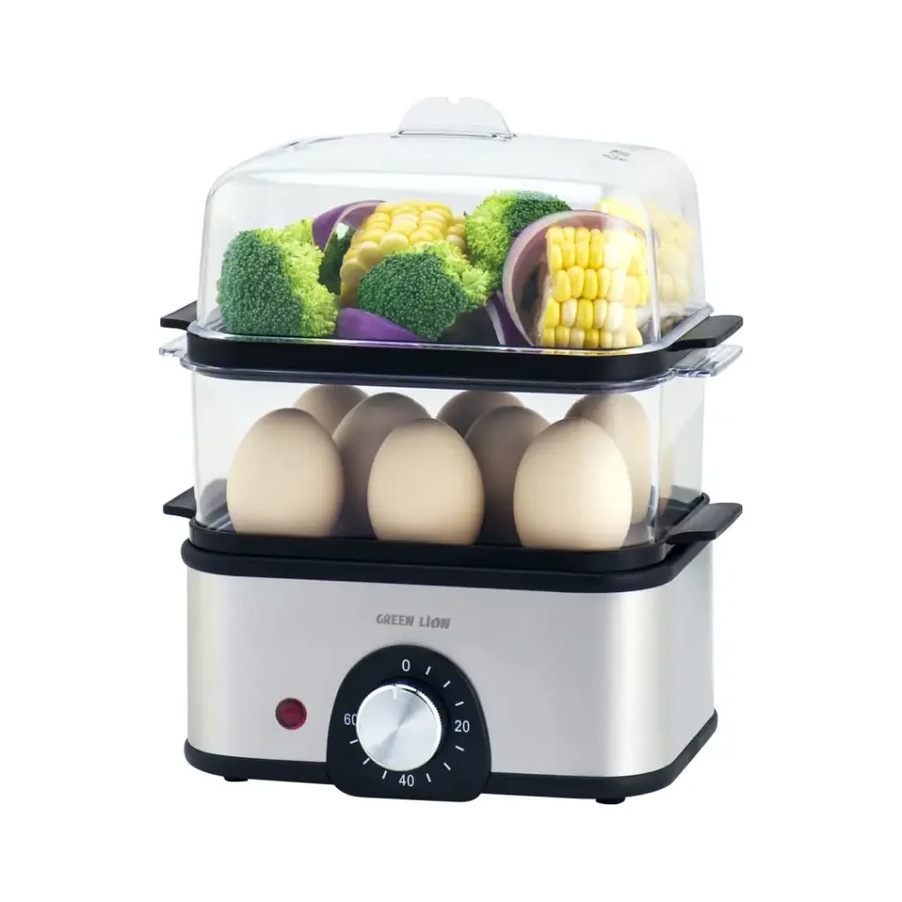 تخم مرغ پز3 کاره Green Lion مدل 3Tier Egg Cooker GN3TREGGCKGY – خاکستری (گارانتی 6 ماهه شرکتی) — تصویر ۴