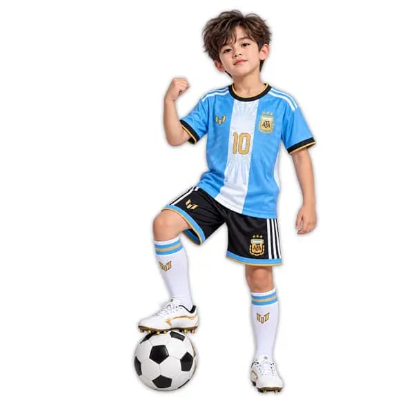 پیراهن و شرت بچه گانه خداحافظی مسی 2026(سفید،آبی)