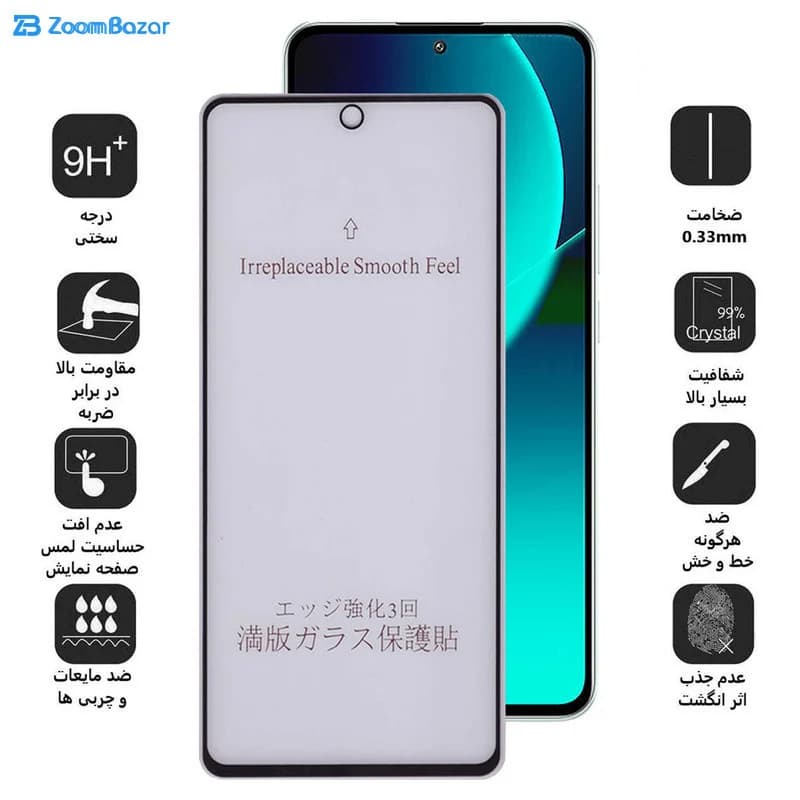 گلس مات بوف مدل 5D-Matte مناسب برای گوشی موبایل شیائومی 13T Pro / 13T / Redmi K60 Ultra — تصویر ۳