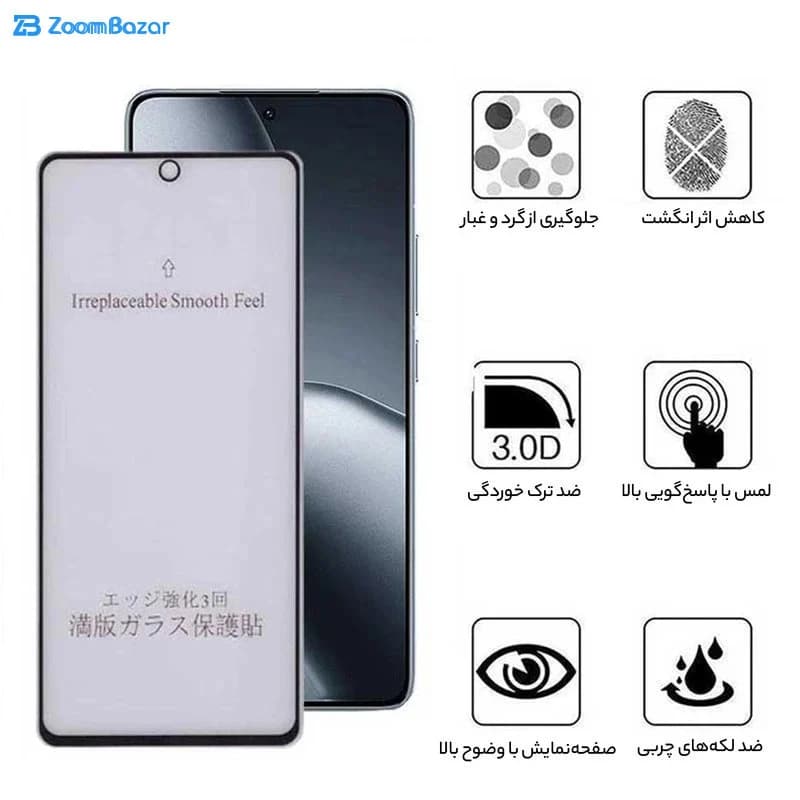 گلس مات بوف مدل 5D-Matte-Guarantee مناسب برای گوشی موبایل شیائومی Poco F7 Ultra / Poco F7 Pro / Xiaomi 15s Pro — تصویر ۲