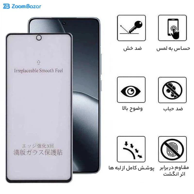 گلس مات بوف مدل 5D-Matte-Guarantee مناسب برای گوشی موبایل شیائومی Poco F7 Ultra / Poco F7 Pro / Xiaomi 15s Pro — تصویر ۳