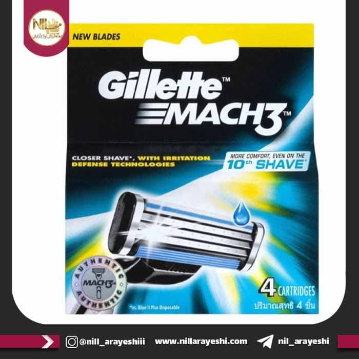 تیغ یدک ژیلت مچ تری ساده 4 عددی