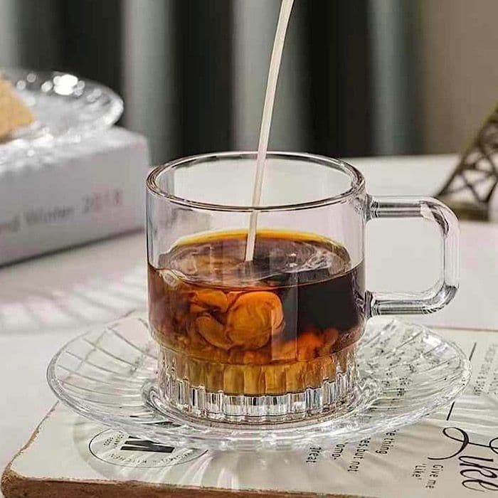 فنجان ونعلبکی دلی گلس کد ۰۵۷