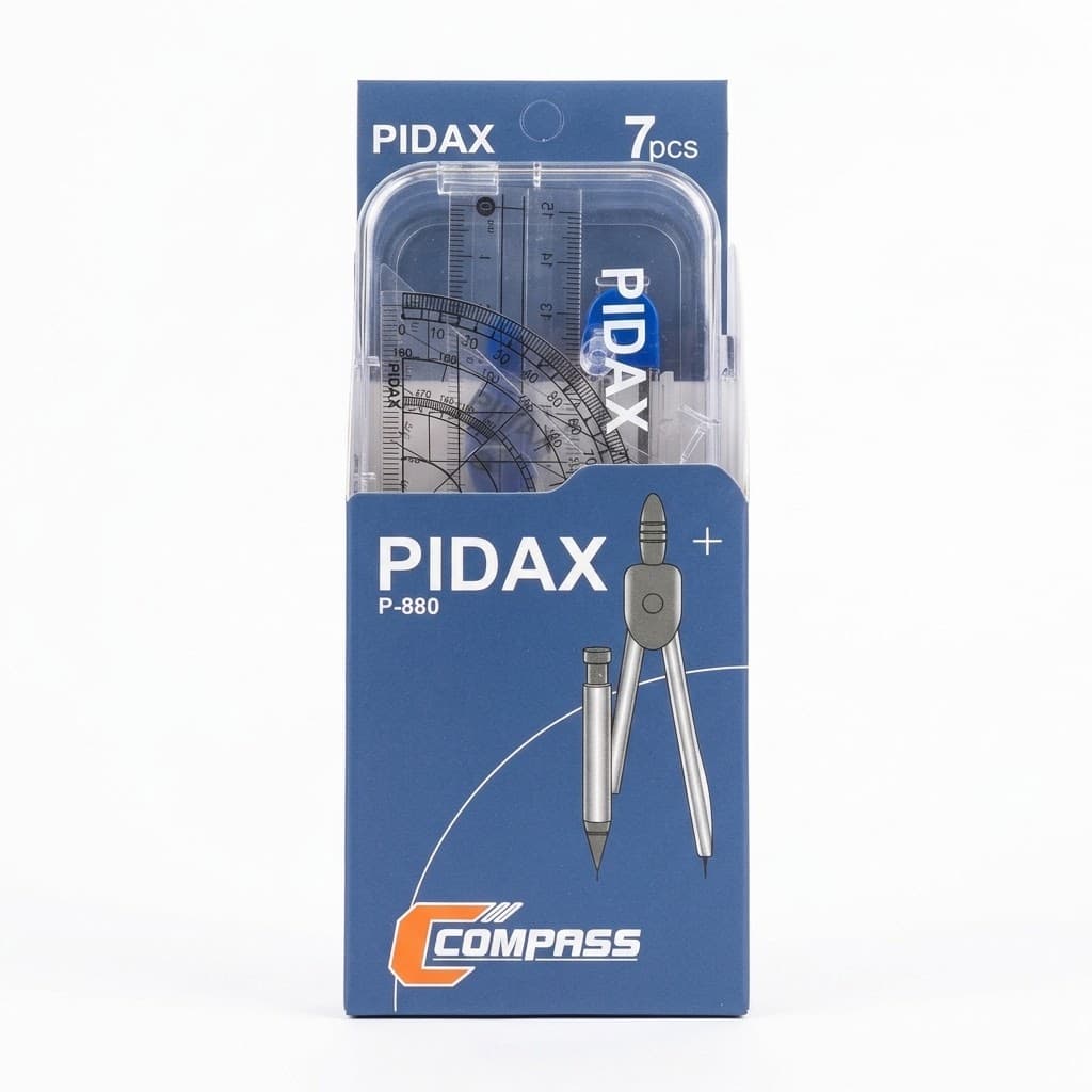 ست پرگار و ابزار هندسه ۷ تکه PIDAX مدل P-880