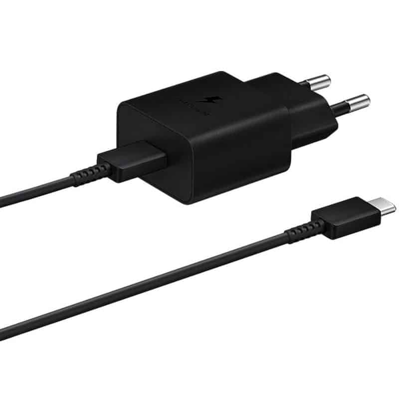 شارژر 45 وات سامسونگ اورجینال سوپر فست شارژ Samsung Original 45W Super Fast Charging Charger مشکی + سوزن سیم‌کارت رنگ‌دار + سوپر فست شارژ / Super Fast Charge — تصویر ۵