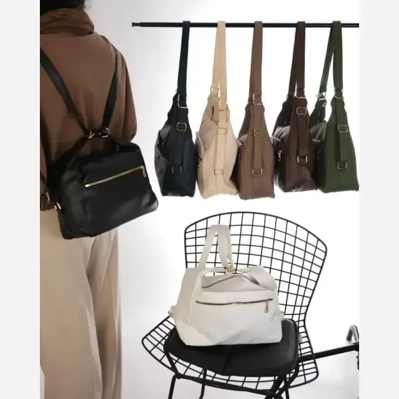 کیف زنانه مارون جنس شرانگ خارجی بند دوشی و کوله پشتی