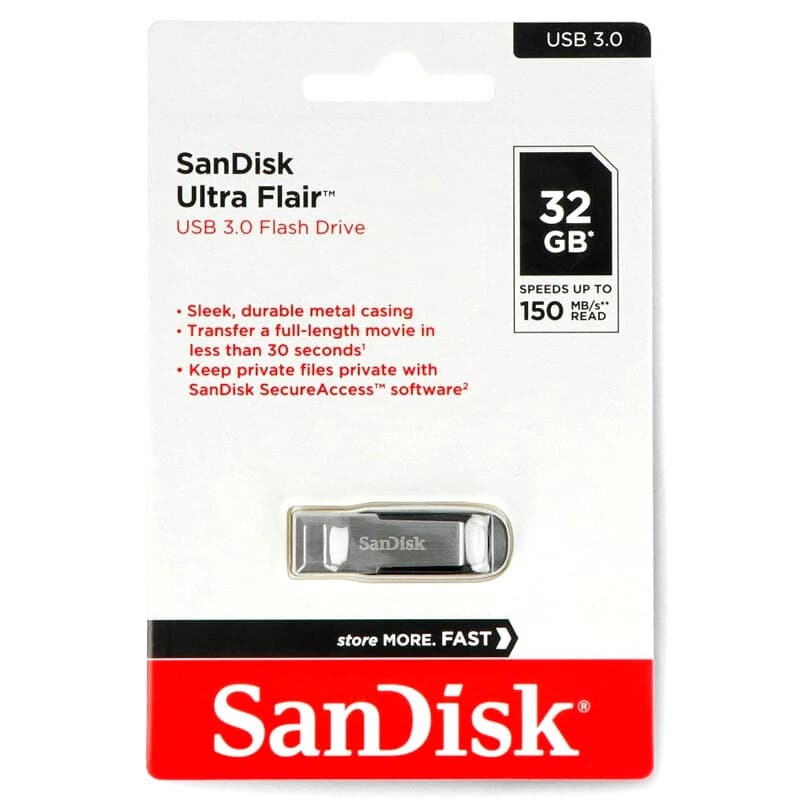 فلش 32 گیگ سن دیسک SanDisk Ultra Flair USB3.0 — تصویر ۲