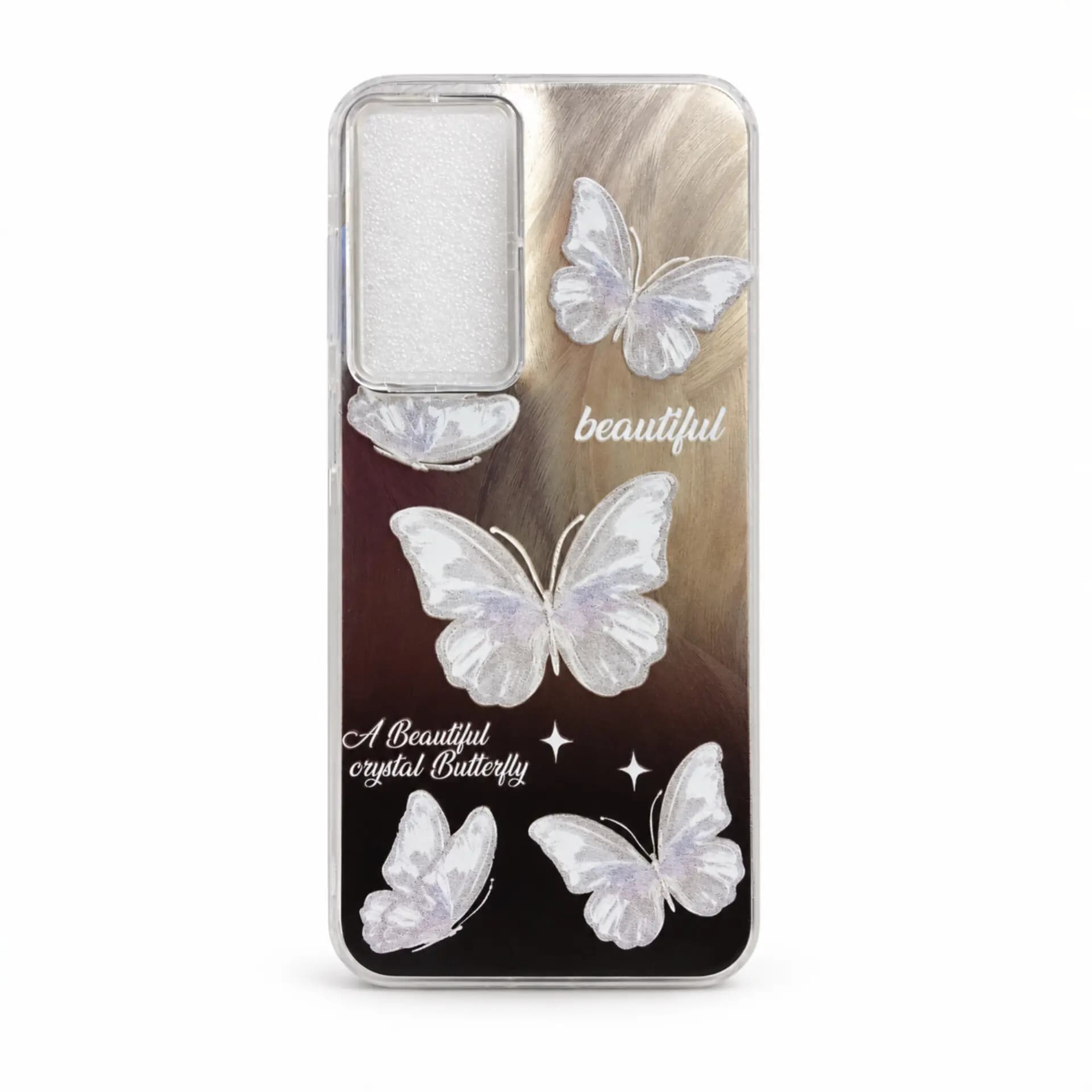 قاب IMD سامسونگ A17 4G طرح پروانه نقره‌ای