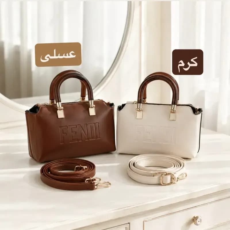کیف پاسپورتی زنانه چرم مصنوعی ابعاد 19 در 12 در 8 سانتیمتر رنگ مشکی مناسب مجلسی و مهمانی — تصویر ۳