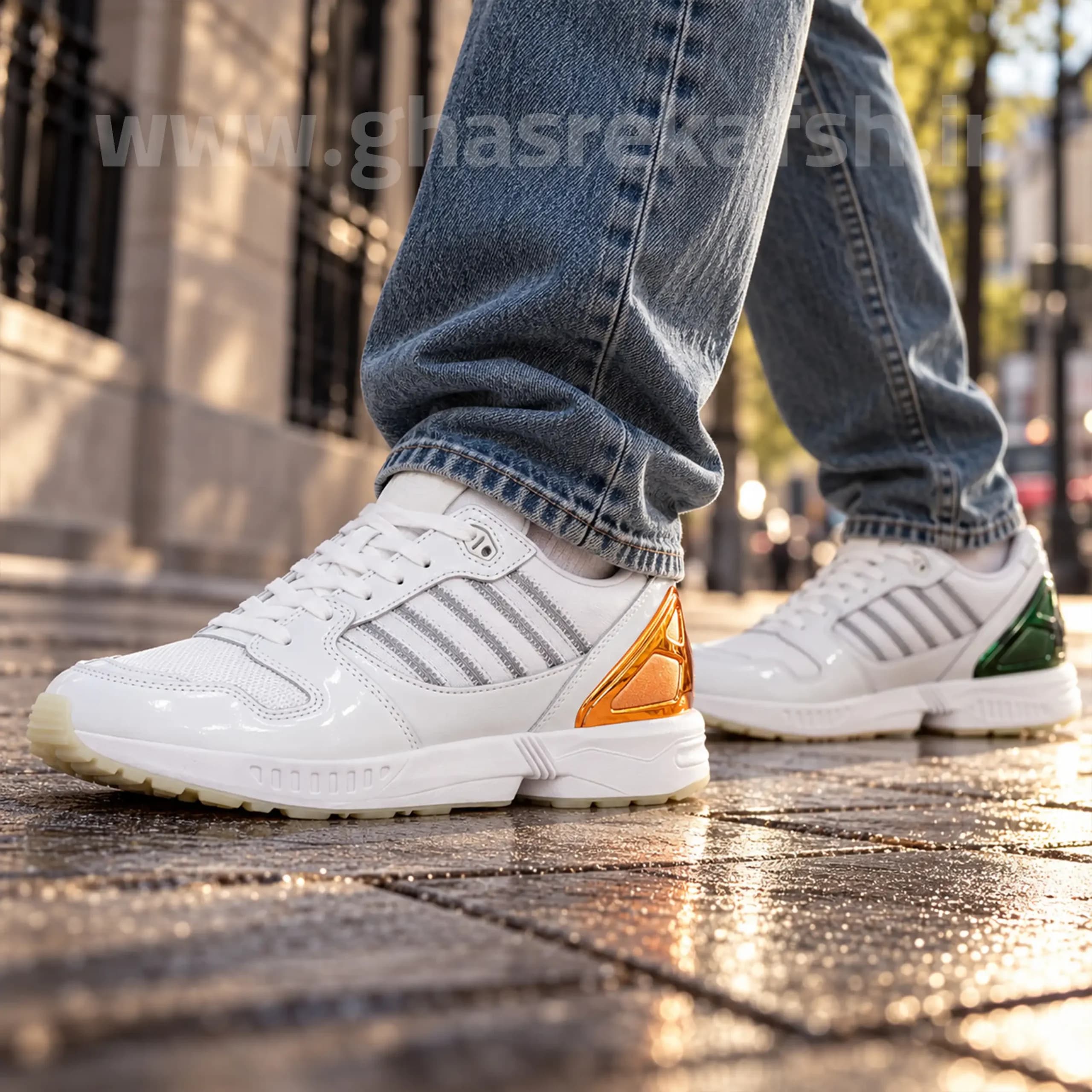 کتونی آدیداس زدایکس میامی Adidas ZX 5000 Miami مردانه مسترکوالیتی سفید کد 1372