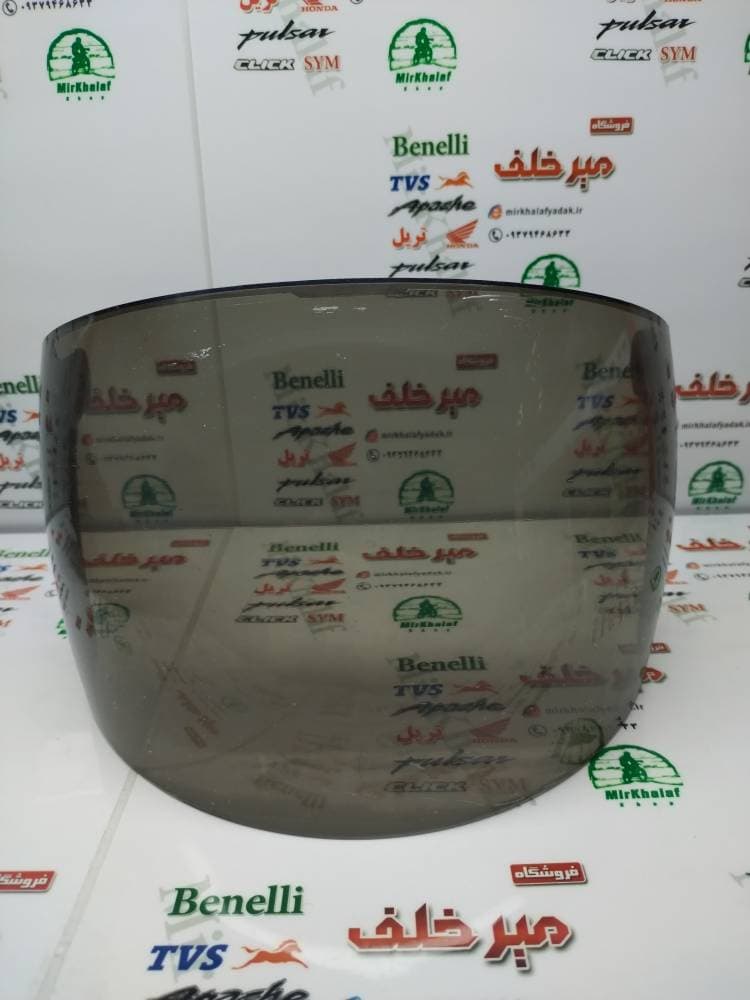 شیشه (طلق) کلاه کاسکت ایمنی موتور سیکلت بدون فک رنگ دودی
