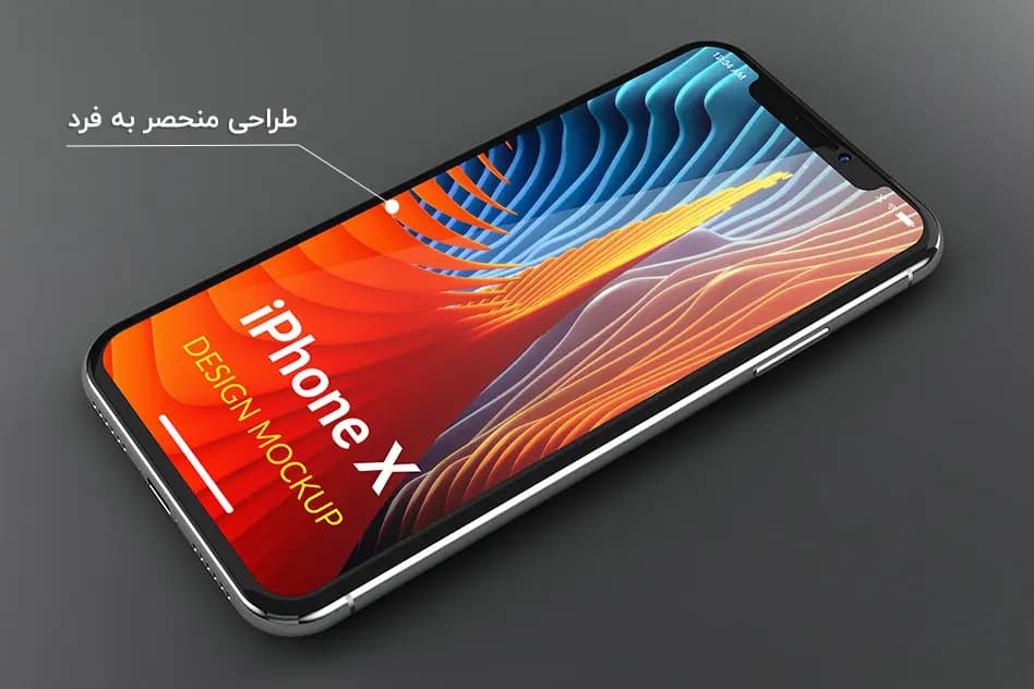 9 موکاپ موبایل آیفون ایکس iPhone X Mockup + فیلم آموزشی — تصویر ۲