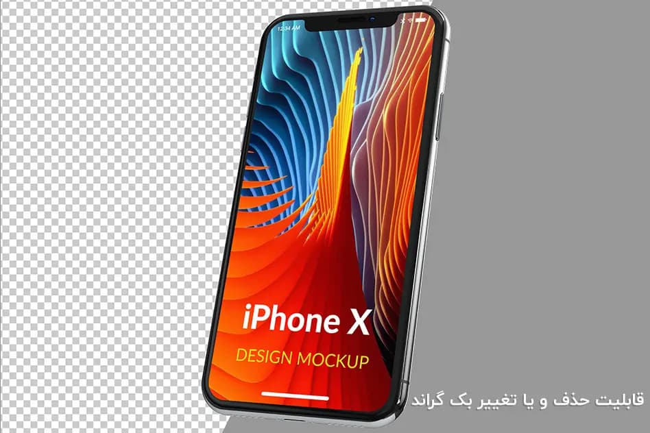 9 موکاپ موبایل آیفون ایکس iPhone X Mockup + فیلم آموزشی — تصویر ۶