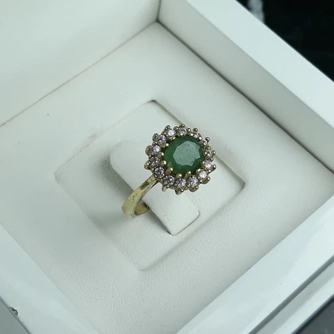 انگشتر زنانه زمرد کد 3744