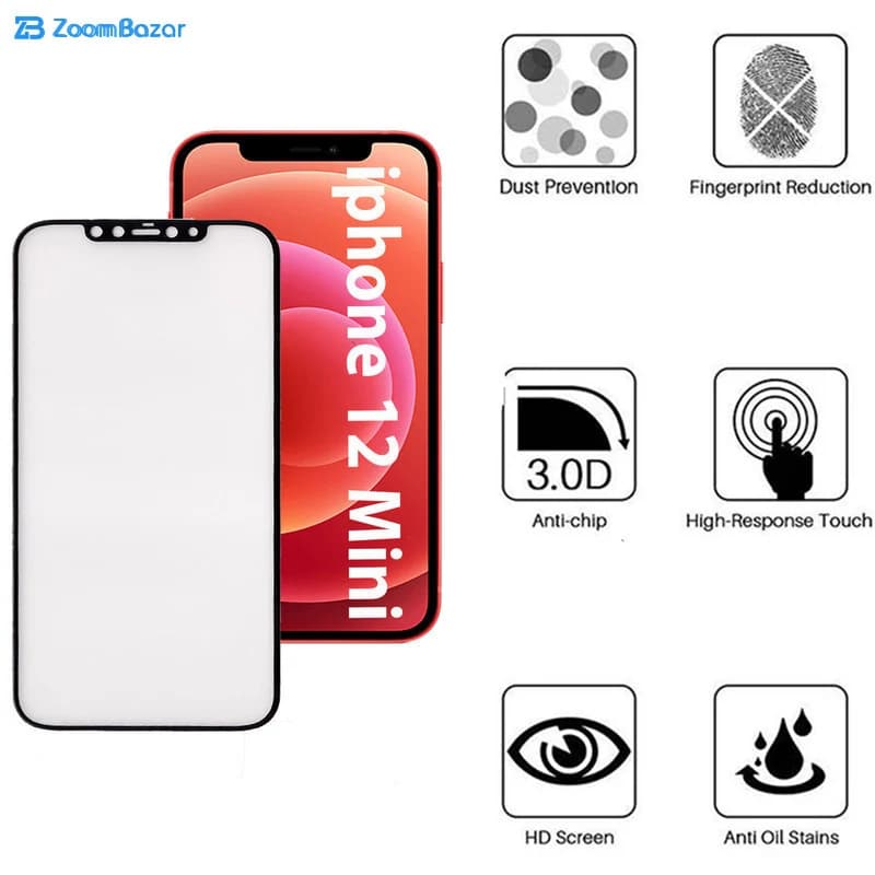گلس سرامیکی مات بوف مدل CFM9 مناسب برای گوشی موبایل اپل Iphone 12 Mini — تصویر ۵