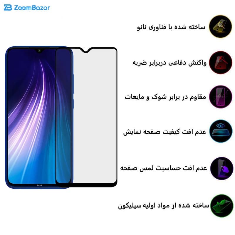 گلس سرامیکی بوف مدل CF9 مناسب برای گوشی موبایل شیائومی Redmi Note 8 (به همراه گارانتی ۶ ماهه) — تصویر ۸